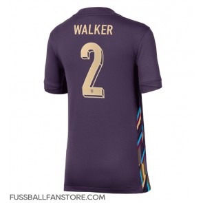 England Kyle Walker #2 Replik Auswärtstrikot Damen EM 2024 Kurzarm